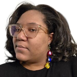Vintage Red, Blue, and Yellow Drop Earrings